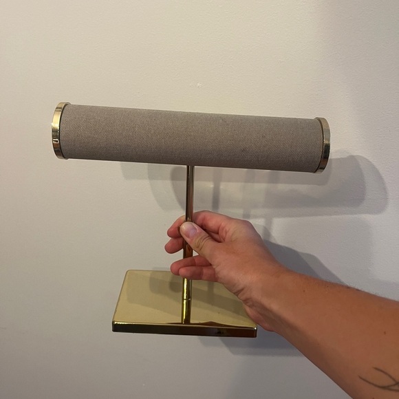 Gold and Gray Jewelry Display Stand, adjustable height - Picture 1 of 4